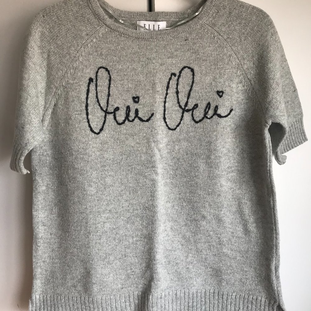 Elle "Oui Oui" short sleeve sweater